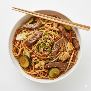 Spaghetti saltati con manzo