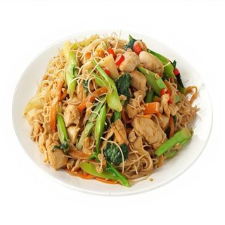 Fideos De Arroz Con Pollo