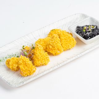 Панирани топени сиренца с боровинково сладко (200 г.)