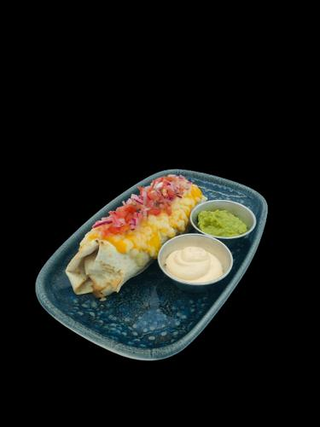 Burrito de tinga de pollo