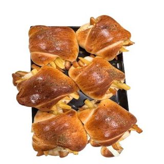 Barchetta pollo, mozzarella e patatine 