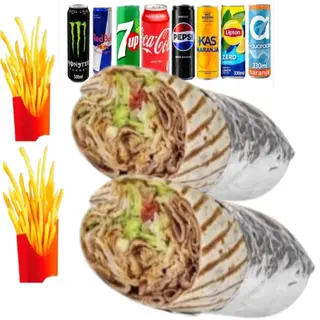 2 Dürüm + 2 Patatas + 2 Bebidas