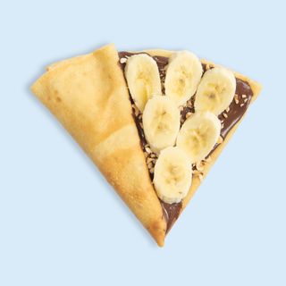 ვეგანური კრეპი შოკოლადით და ბანანით