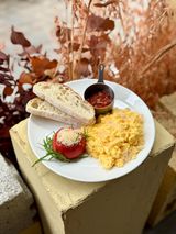 Scrambled Eggs with Bacon Jam