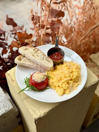 Scrambled Eggs with Bacon Jam