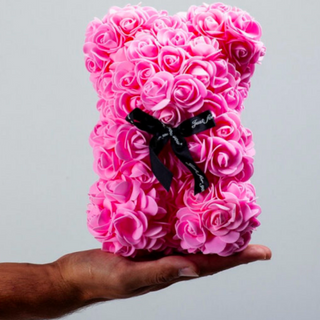 Misiu z różyczek różowy M 