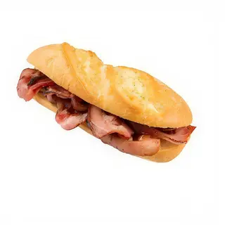 Bocadillo De Panceta Con Queso Y Tomate