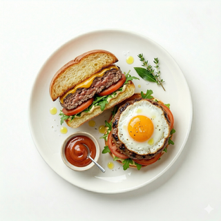 Hamburguesa Con Huevo