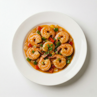 Gambas con salsa agridulce