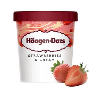 Helado Haagen Dazs Strawberries  Y Cream Fresa (95 Ml.)