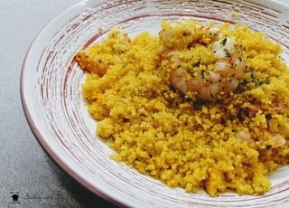 43. Couscous con gamberi