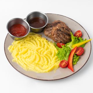 котлеты говяжие с пюре