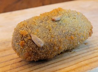 Boletus con Castañas y leche de arroz