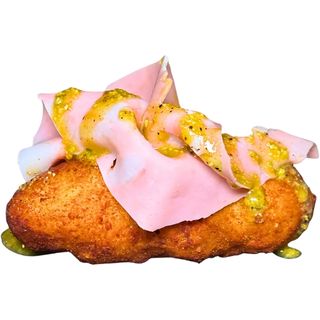 Crocchè reale della Contessa pesto di pistacchio & mortadella