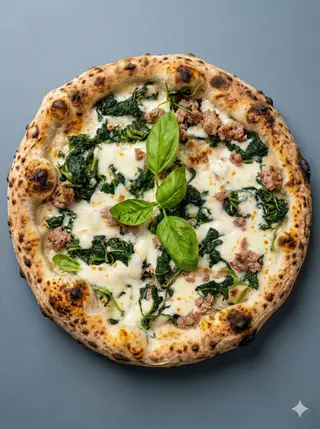 Pizza De Salchicha Y Friarielli Napolitanos (30 Cm.)