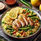 Taboulé de cous cous con pollo