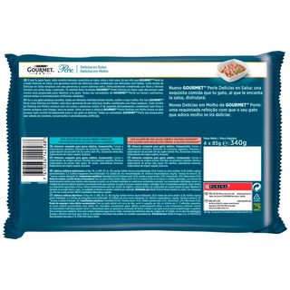 Alimento Para Gatos Gourmet Perle Con Atún En Salsa Pack 4X85 Gr