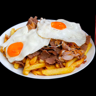 Menú plato huevos rotos 