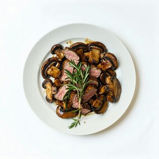 271. Maiale con  funghi freschi