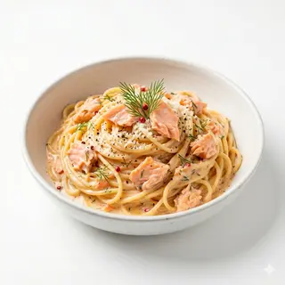 Spaguetti al Salmón