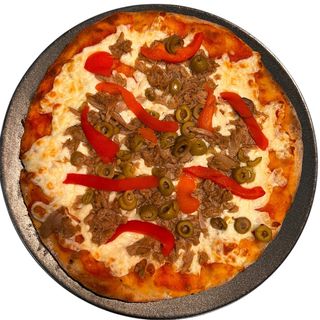 Pizza Atún, Pimiento Y Olivas