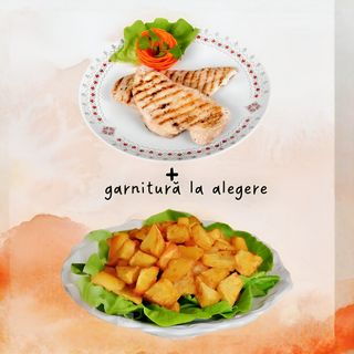 Piept de pui la grătar + garnitură