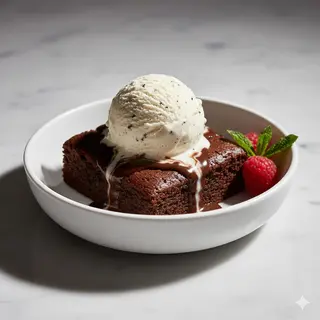 Brownie de chocolate con dulce de leche