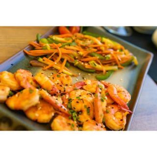 Teppanyaki de langostinos