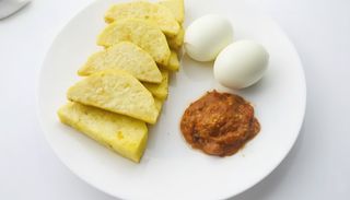 Igname Frit & 2 Œufs Durs