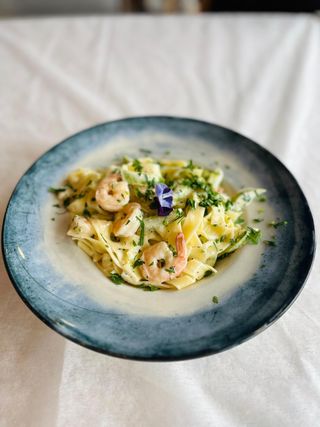 Tagliatelle gamberi e zucchini