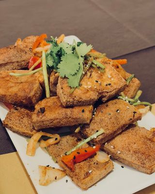 Tofu fritto piccante