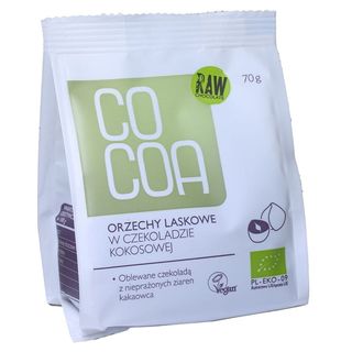 ORZECHY LASKOWE W CZEKOLADZIE KOKOSOWEJ BIO 70 g - COCOA