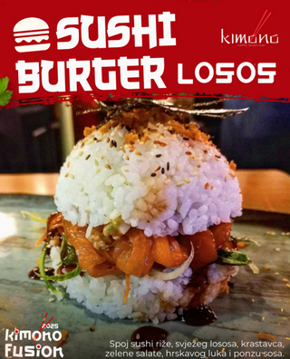 Sushi burger losos