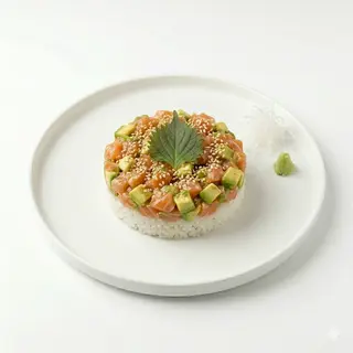 Tartar De Sushi De Aguacate Y Salmón