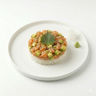 Tartar De Sushi De Aguacate Y Salmón