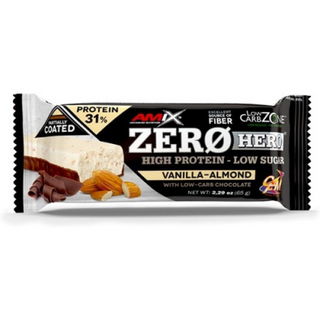 Amix Barrita Proteína Zero Hero Doble Vainilla-Almendra 65G