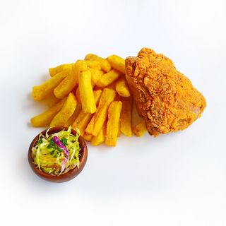 1 Pc Of Chicken + Chips (M)