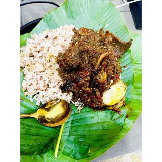 White rice with ayamase sauce combo