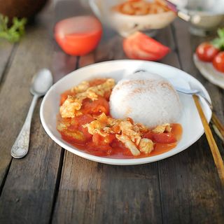 47. Pancetta saltata piccante con riso