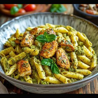 პასტა ელ პესტო ქათმით