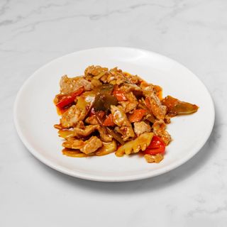 Maiale con Zha-Cai e Bambu Piccante