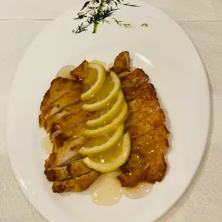 814 Pollo fritto in salsa limone