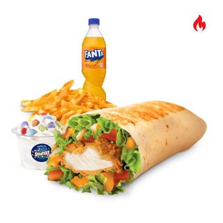 Menú Completo Chicken Burrito