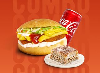Meniu Sandwich șnițel de pui + 2 baclavale cu lapte