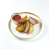Картопля по-селянськи з соусом Барбекю (200/30г)