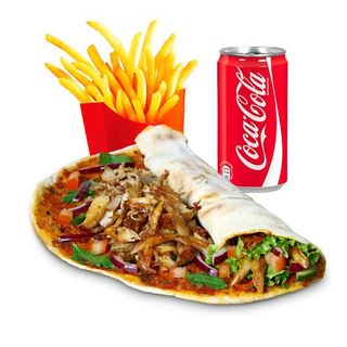 Menú Pizza Turca  Con Patatas Y Bebida