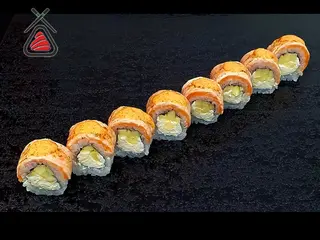 Обпалений з лососем та манго