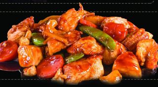 Пиле с бамбук и кашу (300г)