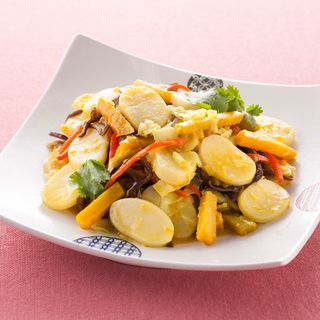 Gnocchi di riso con maiale arrosto