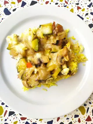 Lasaña de arroz basmati 